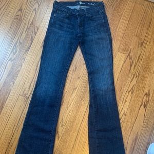 Dark wash boot cut jeans